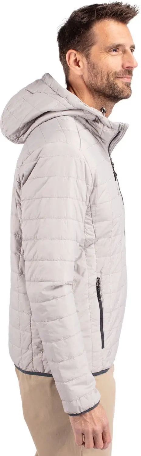 Cutter & Buck Mco00091 Rainier Primaloft Eco Mens Full Zip Hooded Jacket - Polished