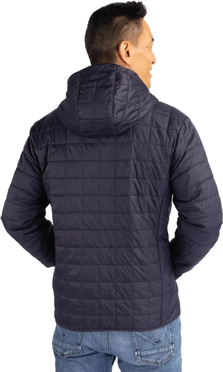 Cutter & Buck Mco00091 Rainier Primaloft Eco Mens Full Zip Hooded Jacket - Dark Navy