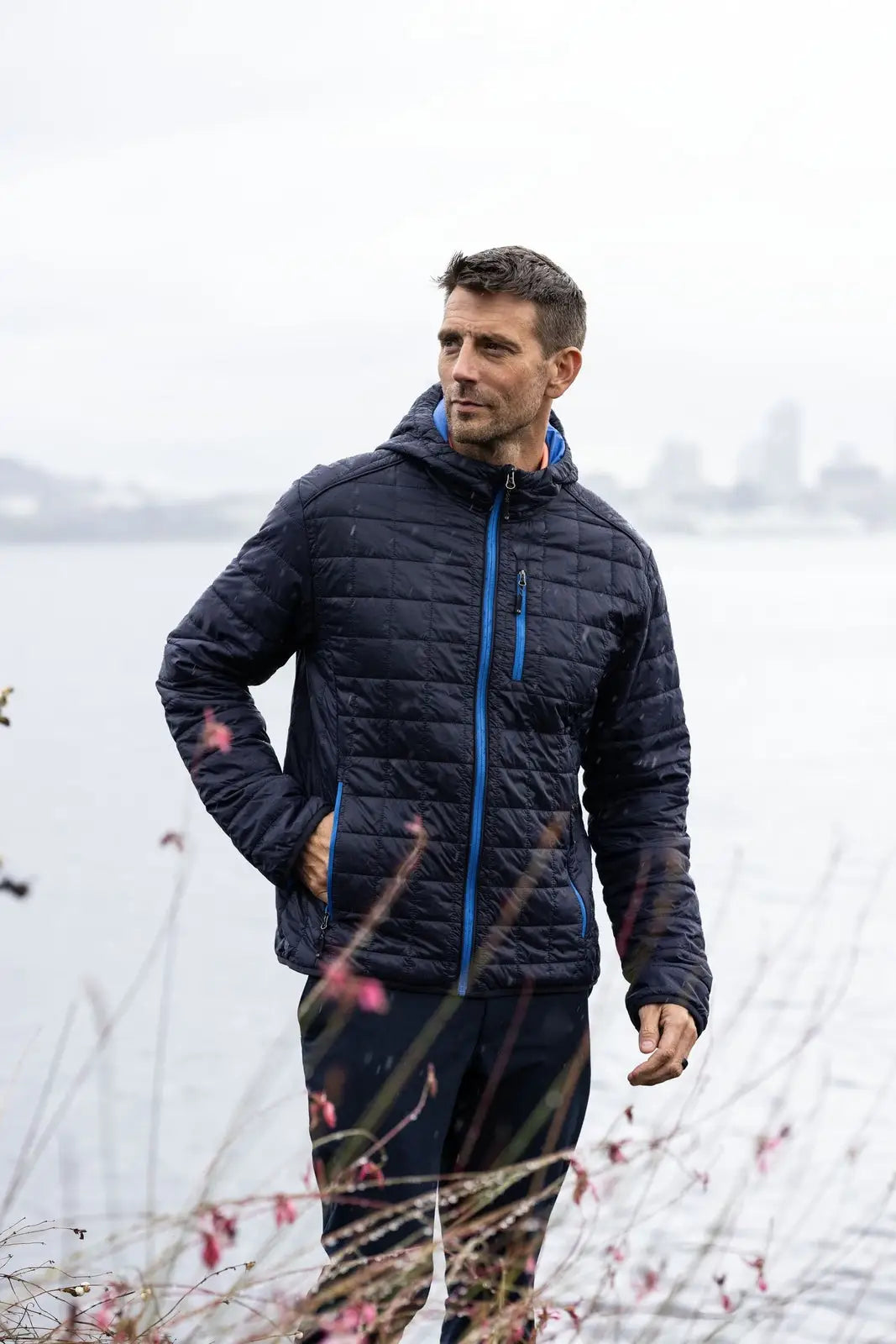 Cutter & Buck Mco00091 Rainier Primaloft Eco Mens Full Zip Hooded Jacket - Dark Navy