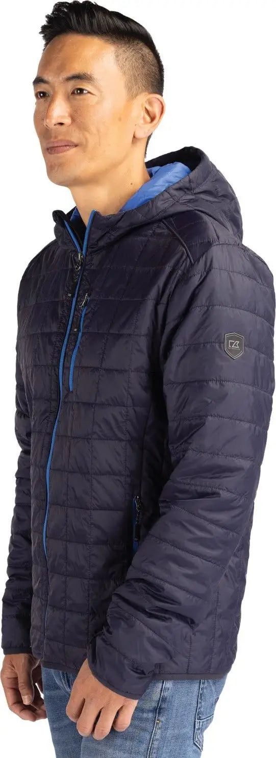 Cutter & Buck Mco00091 Rainier Primaloft Eco Mens Full Zip Hooded Jacket - Dark Navy - Adult s