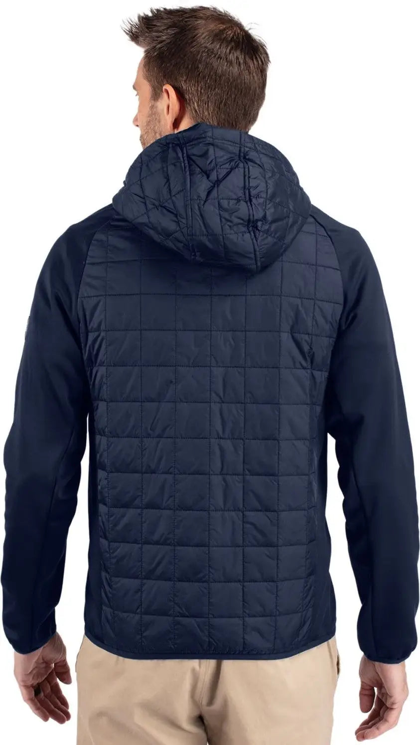Cutter & Buck Mco00092 Rainier Primaloft Mens Eco Full Zip Hybrid Jacket - Dark Navy