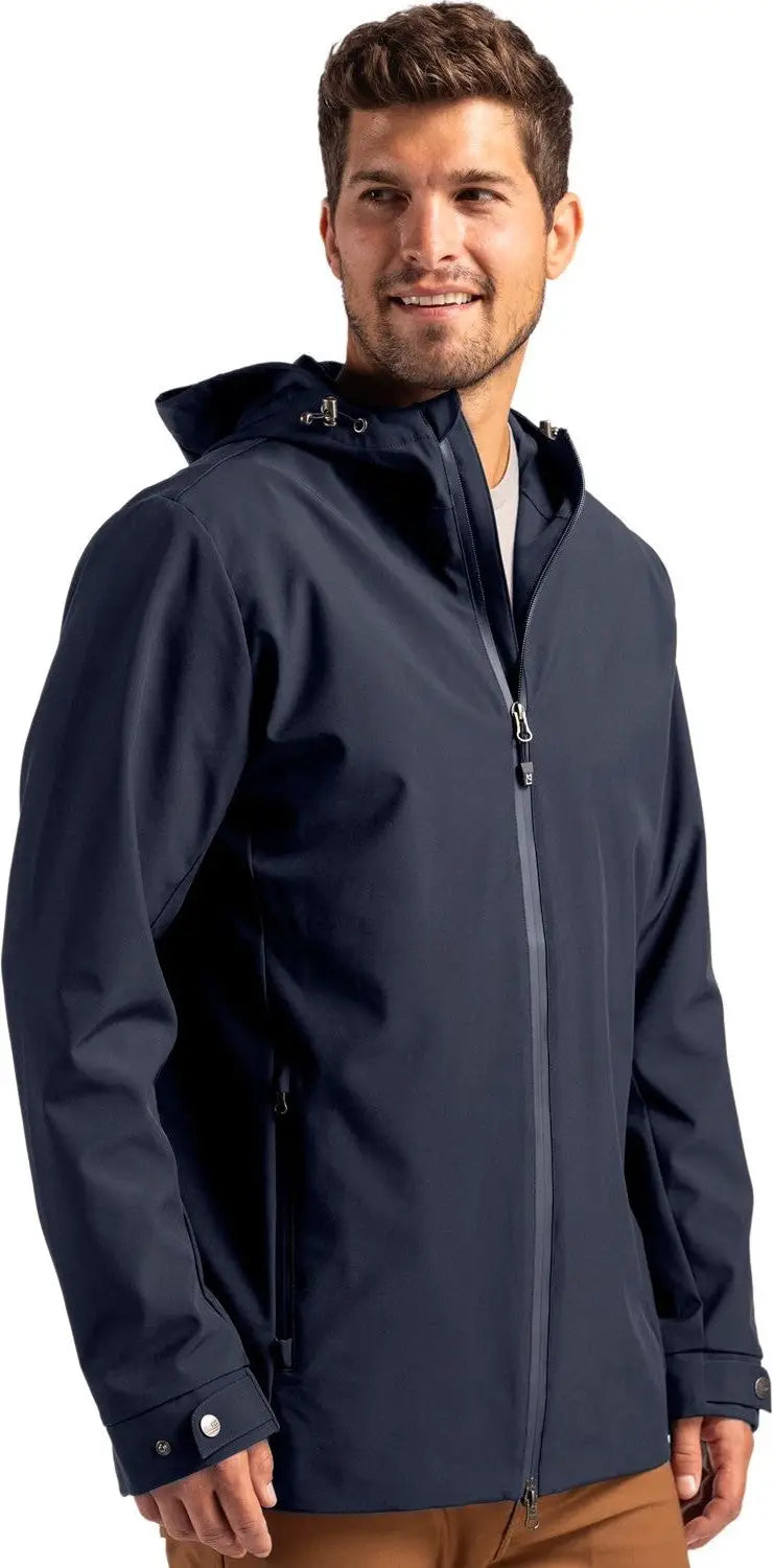 Cutter & Buck Mco00096 Camano Everyday Stretch Recycled Mens Water Resistant Jacket - Navy Blue