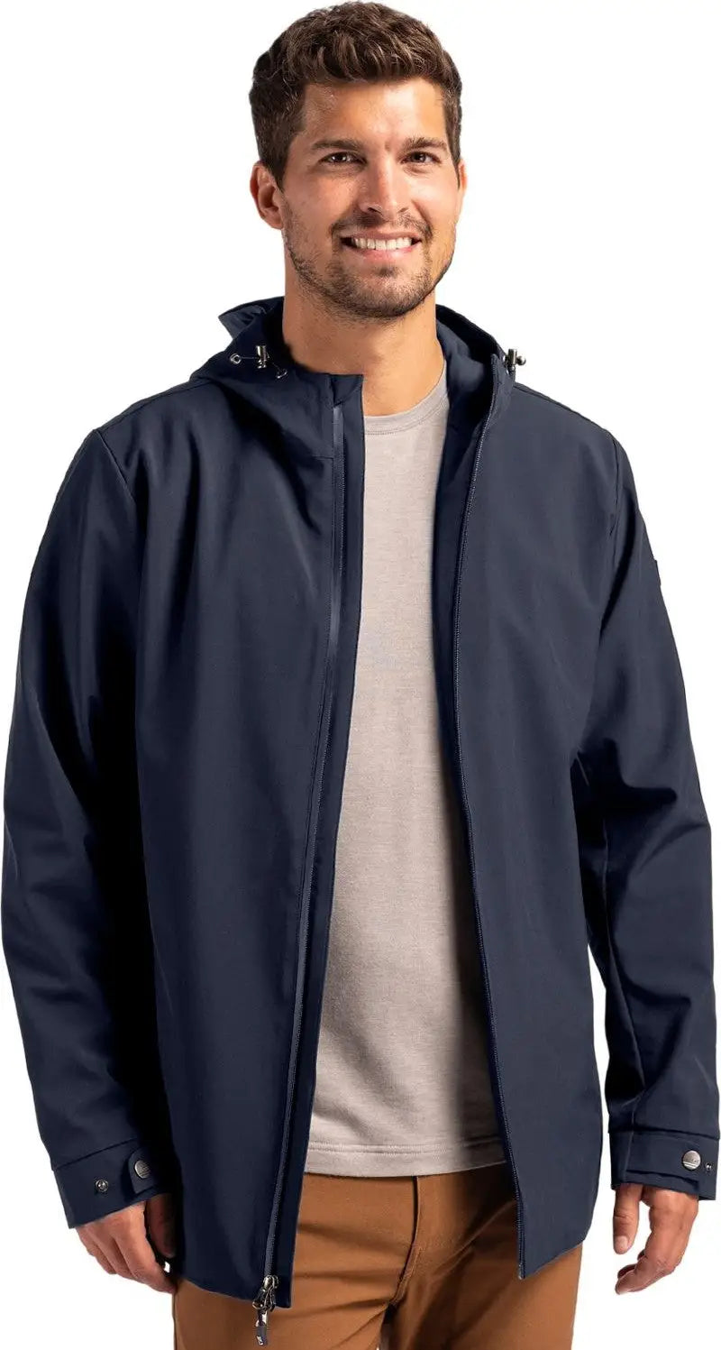 Cutter & Buck Mco00096 Camano Everyday Stretch Recycled Mens Water Resistant Jacket - Navy Blue