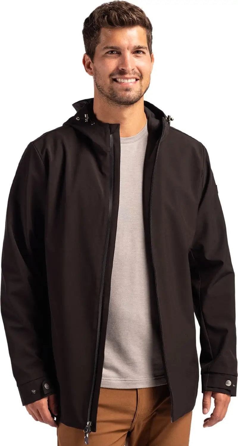 Cutter & Buck Mco00096 Camano Everyday Stretch Recycled Mens Water Resistant Jacket - Black