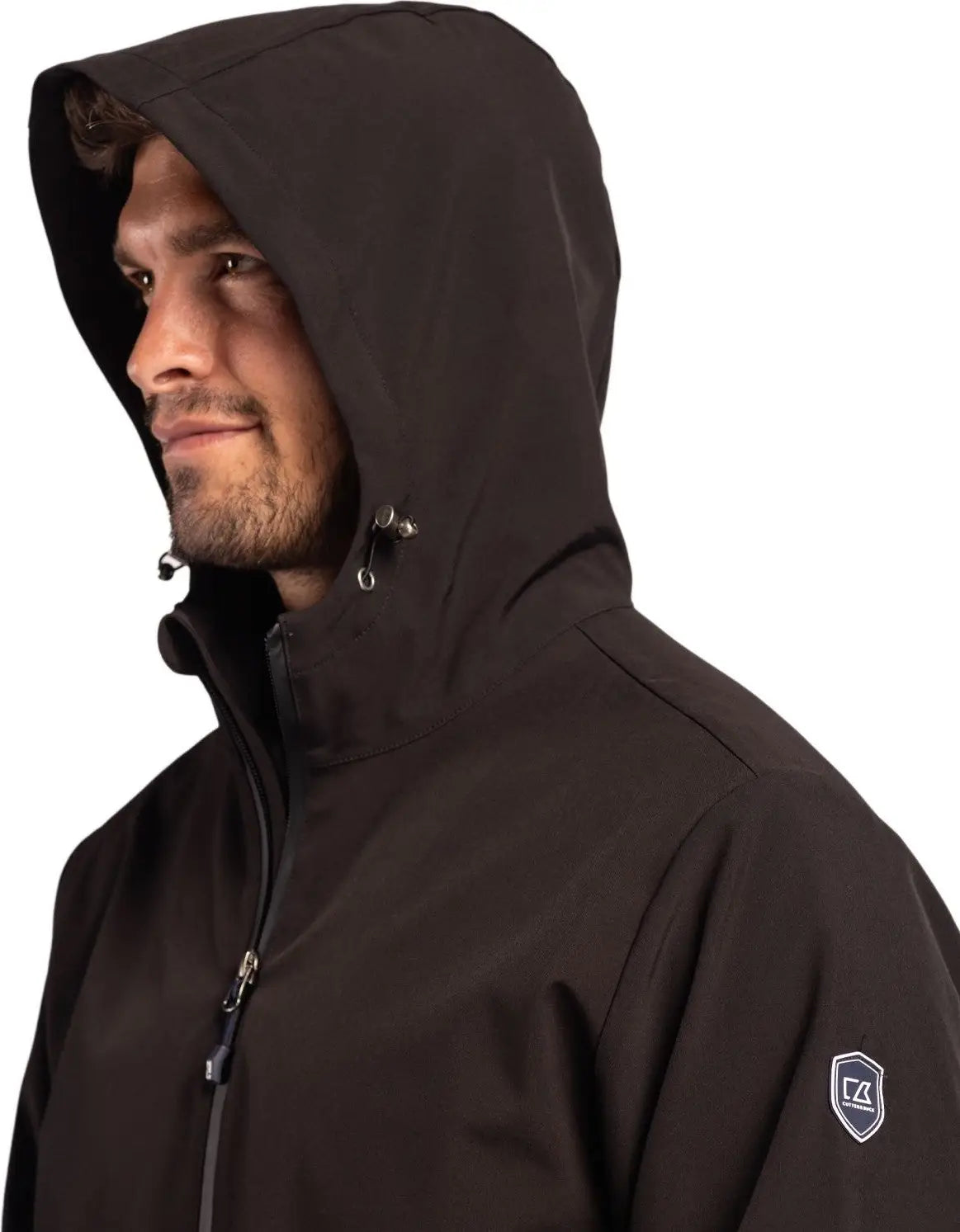 Cutter & Buck Mco00096 Camano Everyday Stretch Recycled Mens Water Resistant Jacket - Black