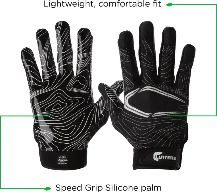 Cutters S150 Game Day Receiver Gloves - Black 2