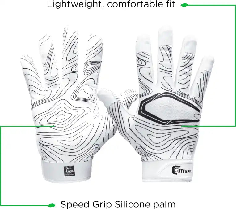 Cutters S150 Game Day Receiver Gloves - White
