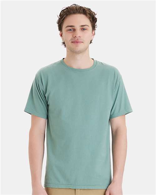 Front View of Cypress Green Garment-Dyed Tearaway T-Shirt - CW100