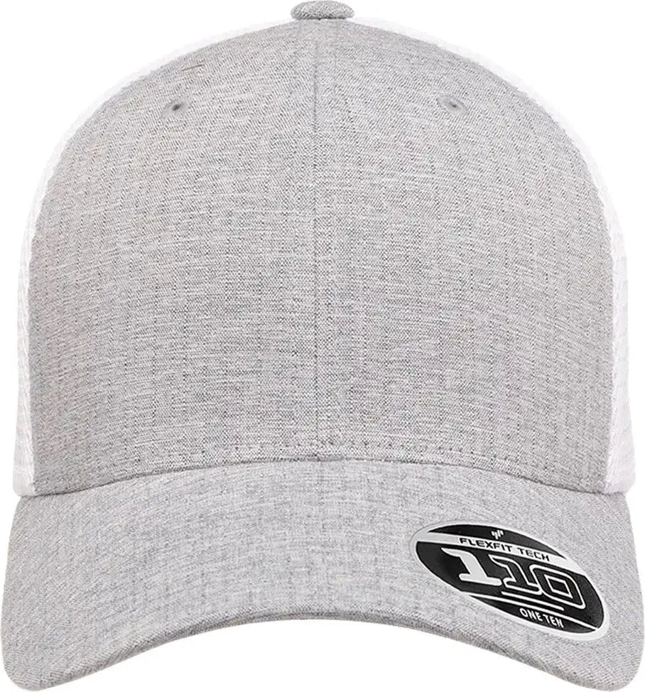 Flexfit 110m 110® Mesh-back Cap - Melange Silver White - Light Gray / one Size Fits Most