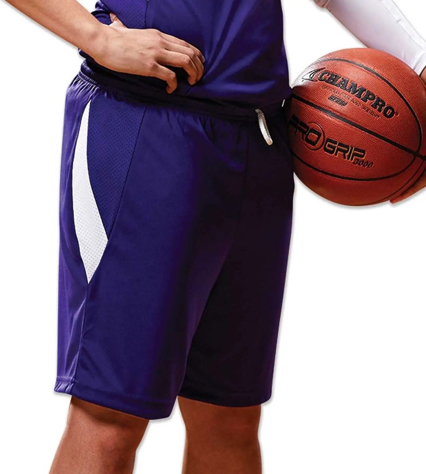 Champro Bbs15 Post Up Female Reversible Basketball Short - Purple White