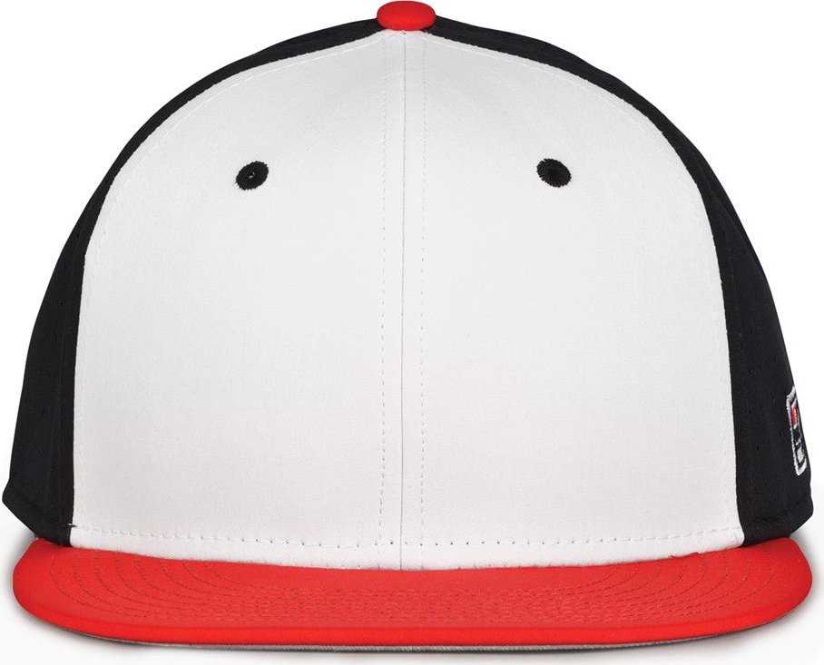 The Game GB998 Perforated GameChanger Cap - White Black Red - HIT a Double - 2