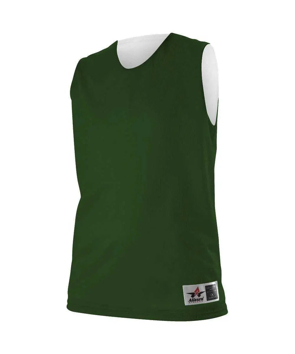 Alleson Athletic 560rw Women’s Reversible Mesh Tank - Forest White