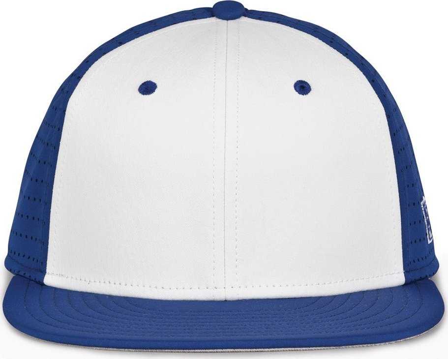 The Game GB998 Perforated GameChanger Cap - Royal White - HIT a Double - 2