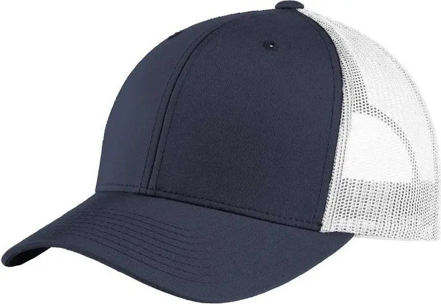 Sport-tek Stc39 Yupoong Retro Trucker Cap - True Navy White - one Size Fits Most