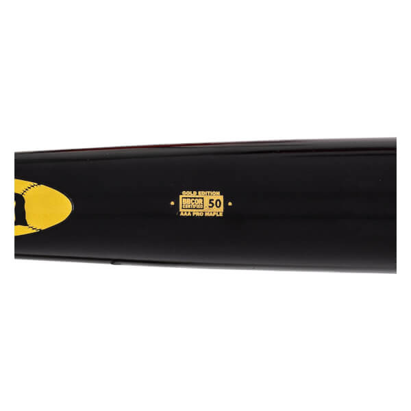 Baum Bat Maple Gold Stock BBCOR Flared Bbmsgstkpro3 - Black - HIT a Double - 1