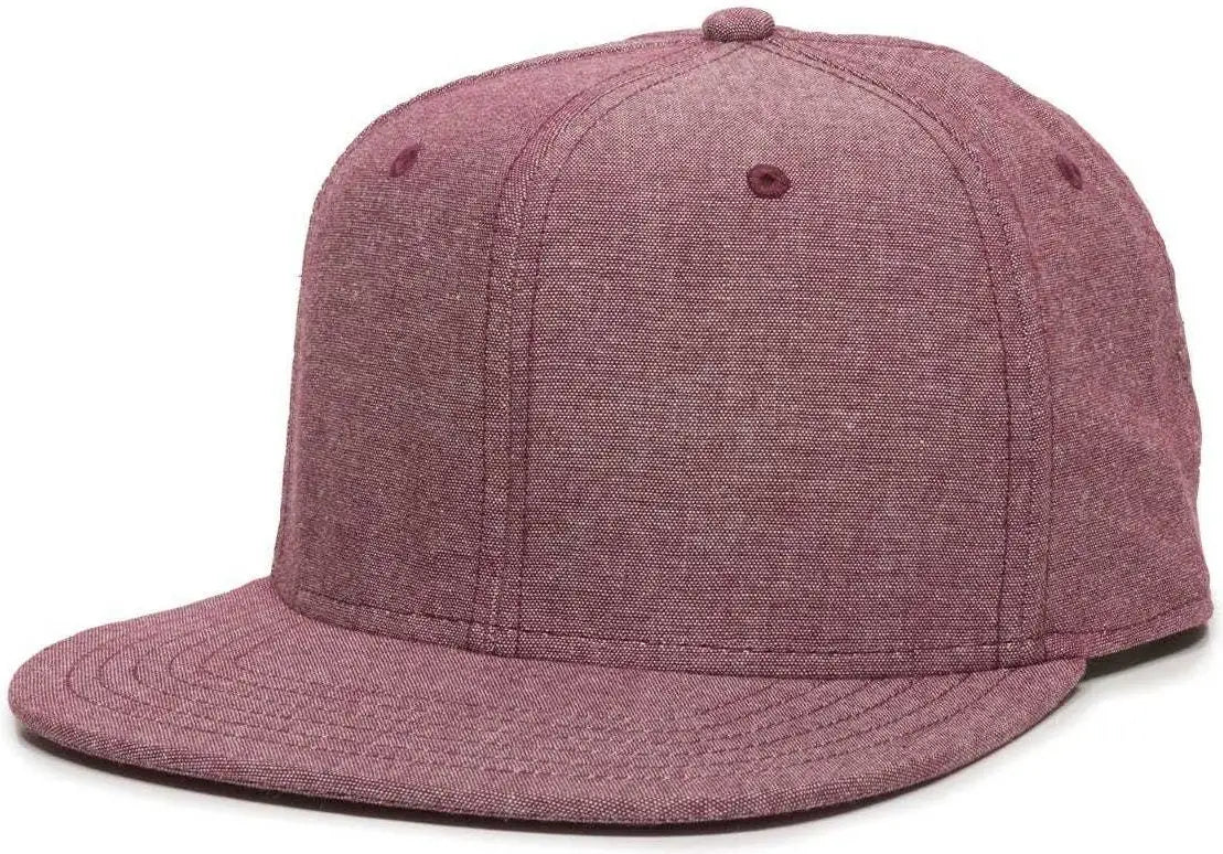 Oc Sports Redlbl105 Adjustable Flat Bill Heathered Cap - Red - 6 7/8’’ - 7 1/2’’