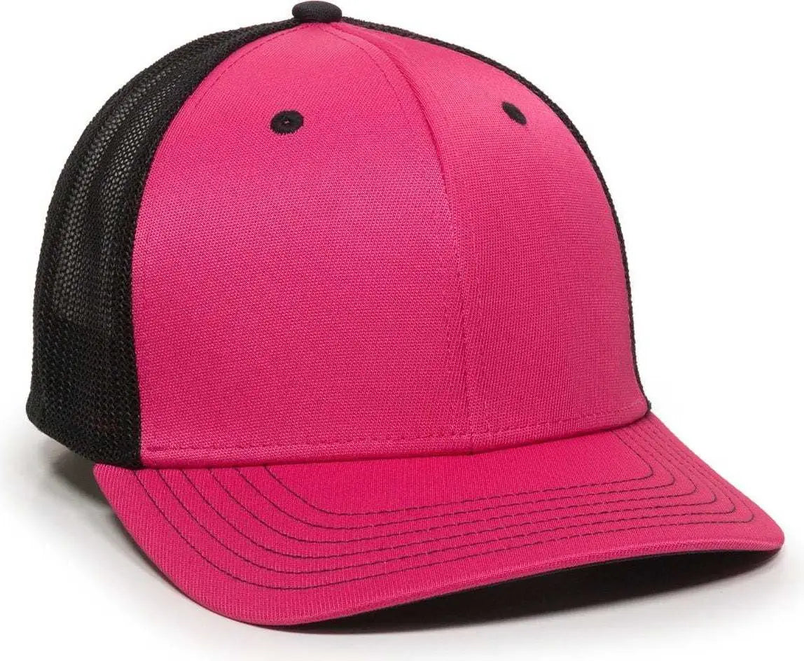 Oc Sports Ct120m Extra-flexible Slight Pre-curved Visor - Fuchsia Black - 6 3/4’’ - 7 1/8’’