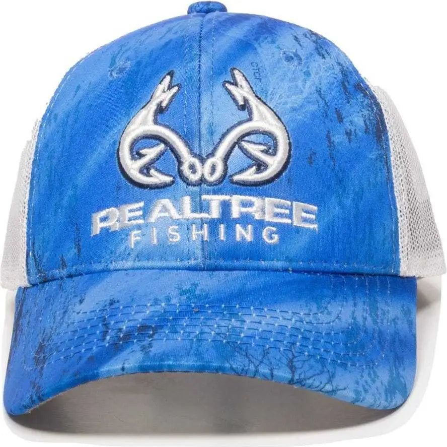 Oc Sports Rt06a Adjustable Mesh Back Cap - Realtree Fishing Light Blue White - Columbia / 6 7/8’’ - 7 1/2’’