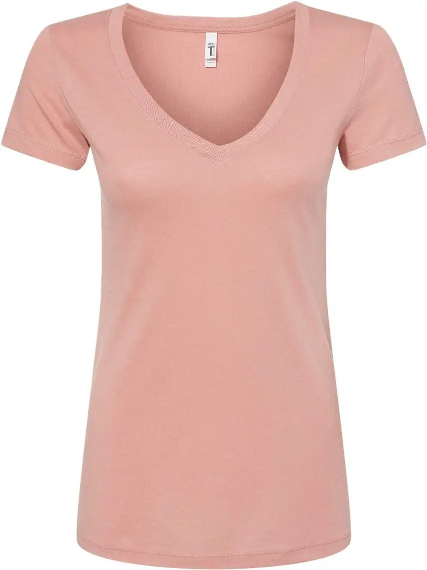 Next Level 1540 Women’s Ideal V-neck T-shirt - Desert Pink - Ladies Xs