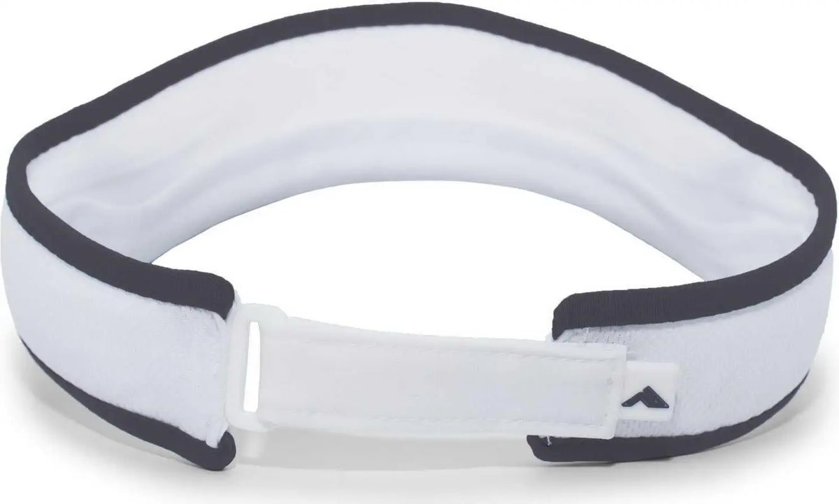 Pacific Headwear 510v Performance Hook-and-loop Visor - White Graphite - Dark Gray / 7’’ - 7 7/8’’