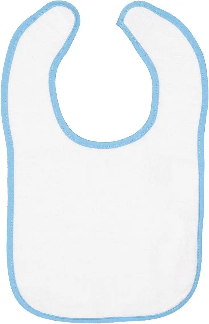 Rabbit Skins 1003r Infant Contrast Trim Terry Bib - 1003 - Light Blue - one Size Fits Most