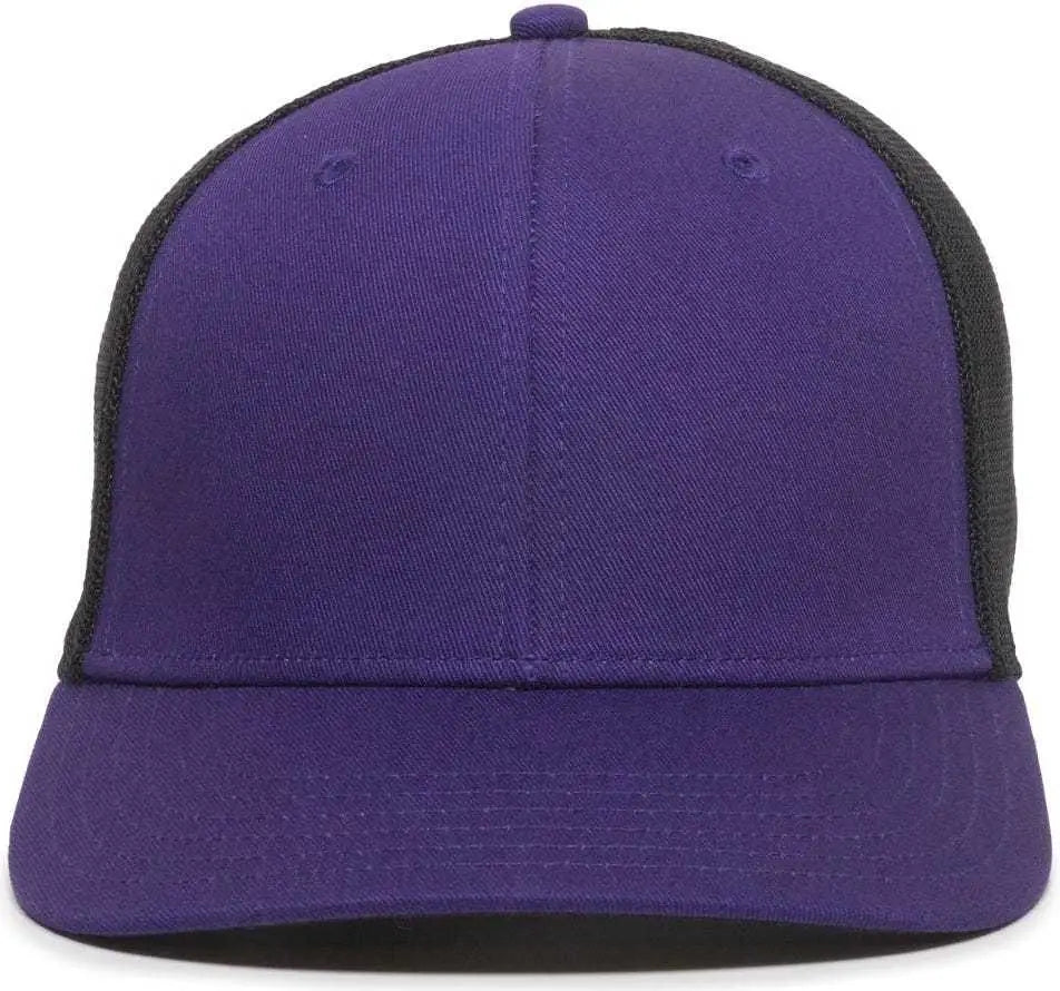 Oc Sports Rgr-360m Adjustable Mesh Back Cap - Purple Black - 6 7/8’’ - 7 1/2’’
