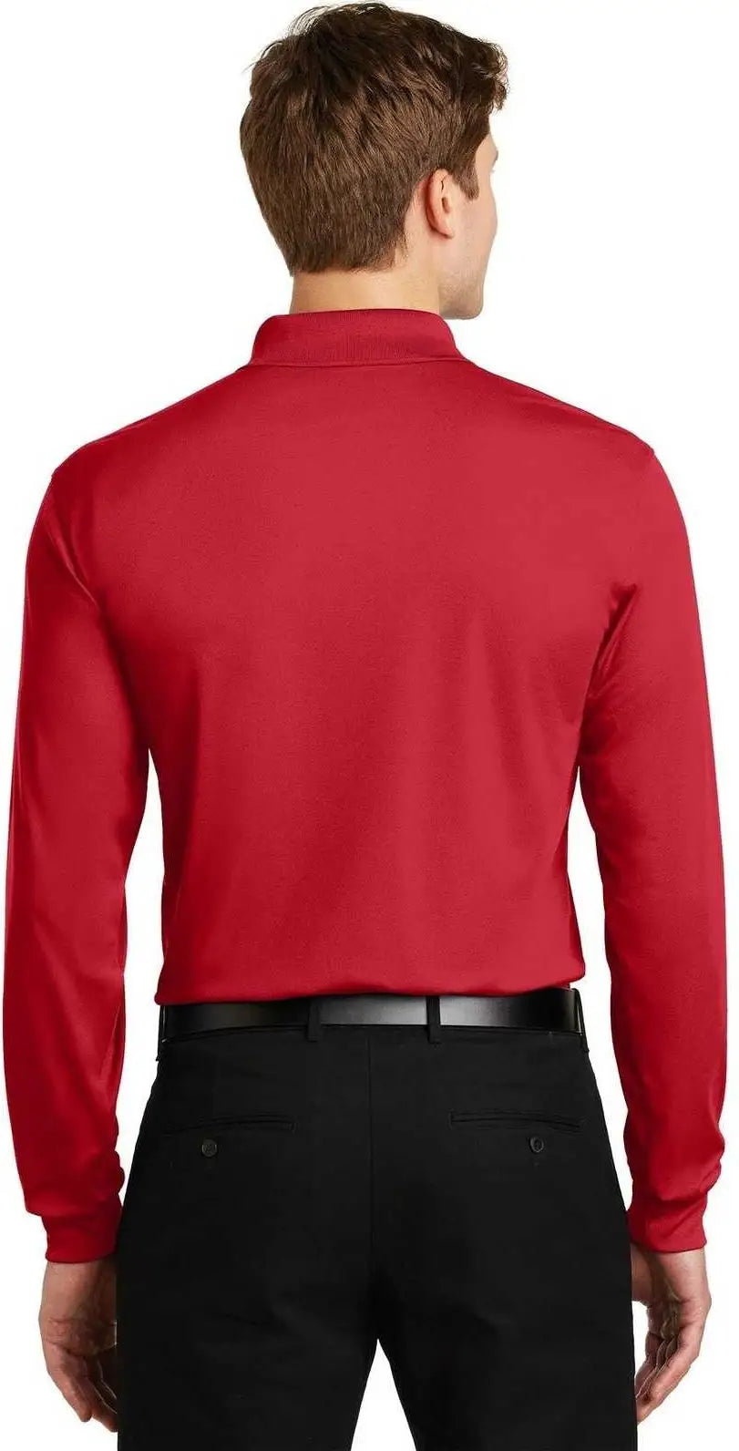 Sport-tek St657 Long Sleeve Micropique Sport-wick Polo - True Red
