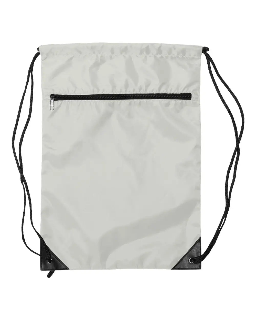 Liberty Bags 8888lb Zippered Drawstring Backpack - 8888 - White - one Size Fits Most