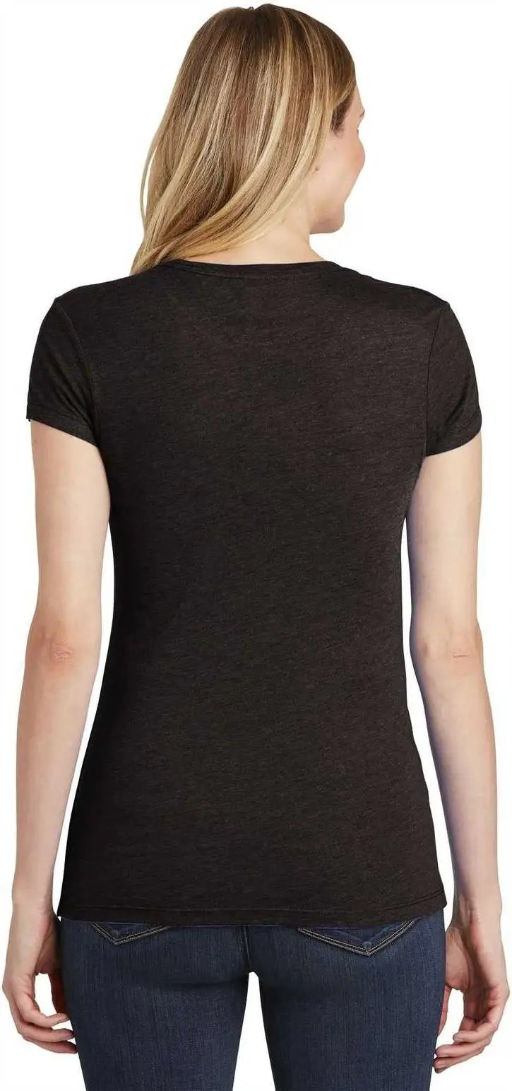 District Dt155 Women’s Fitted Perfect Tri Tee - Black Frost