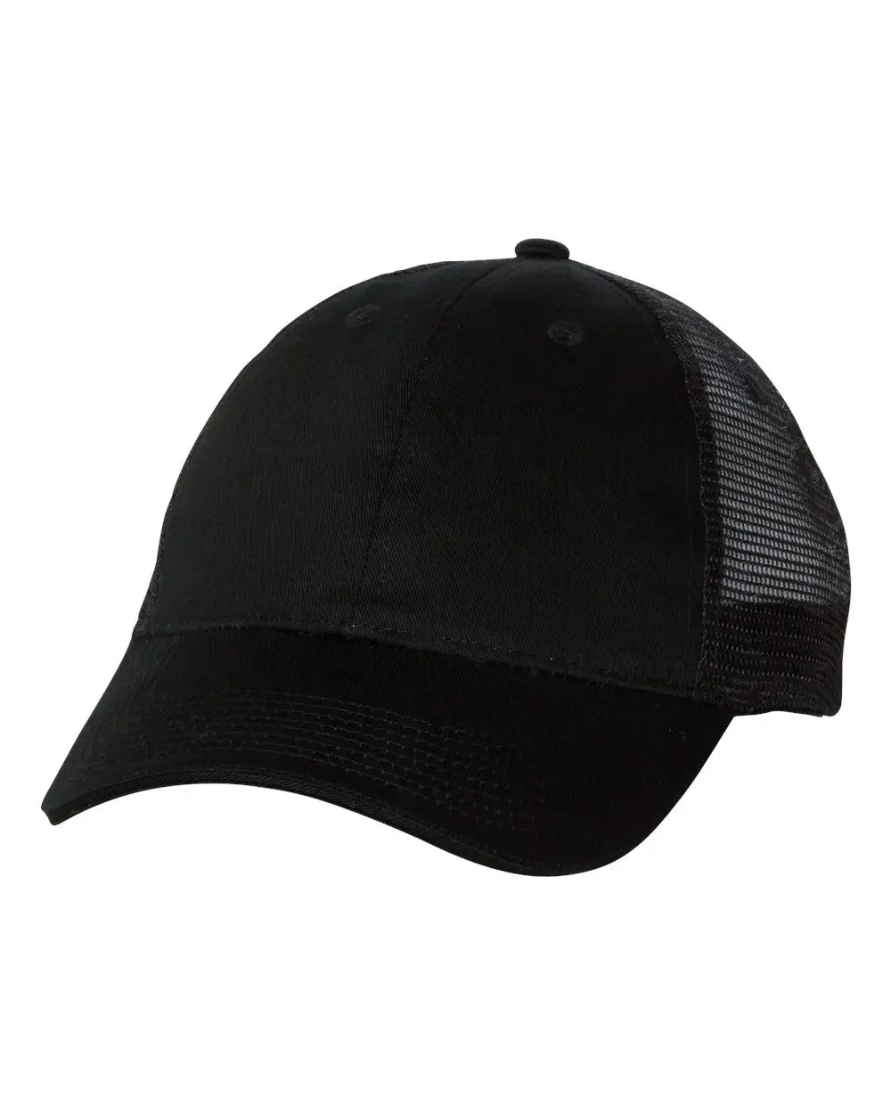 Valucap S102 Sandwich Trucker Cap - Black - one Size Fits Most
