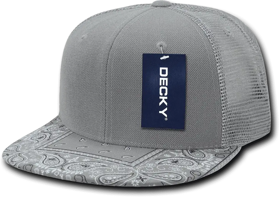 Decky 1083 Bandanna Trucker Cap - Gray - one Size Fits Most