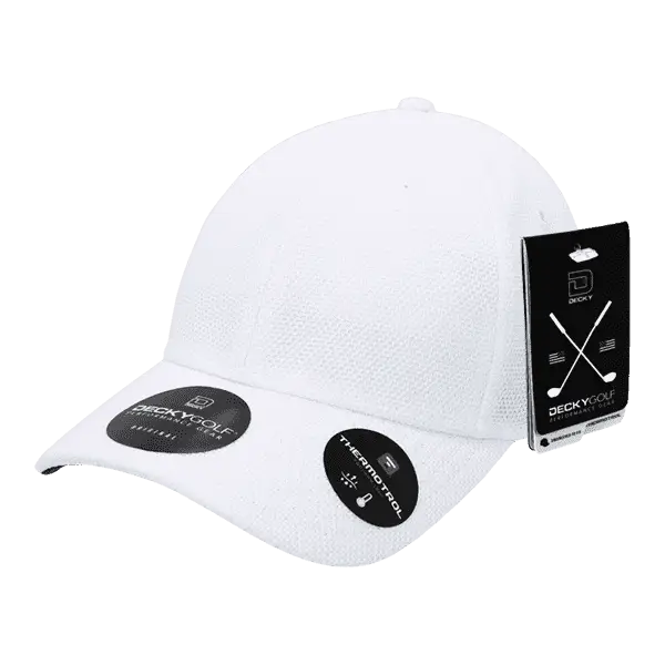 Deckygolf 6105 Pique Patterned L/c Relaxed Cap - White - one Size Fits Most