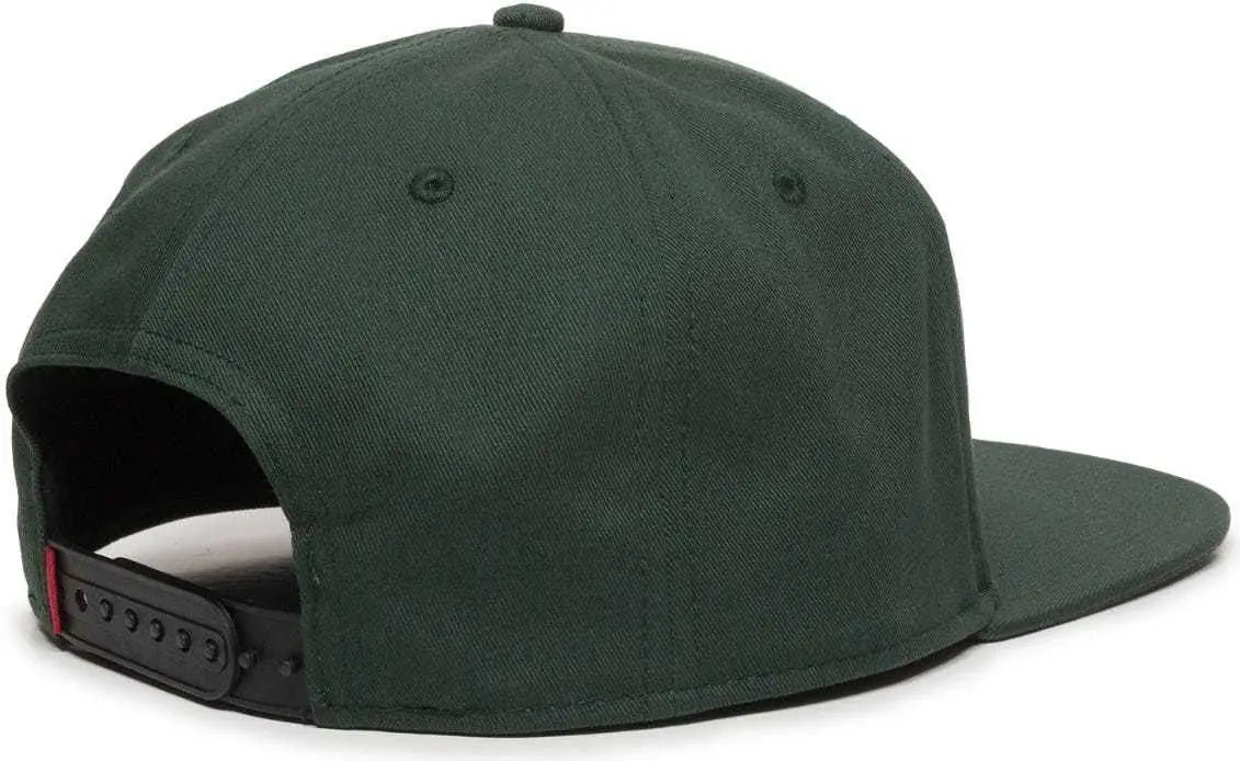 Oc Sports Redlbl102 Adjustable Flat Bill Cap - Green - 6 7/8’’ - 7 1/2’’
