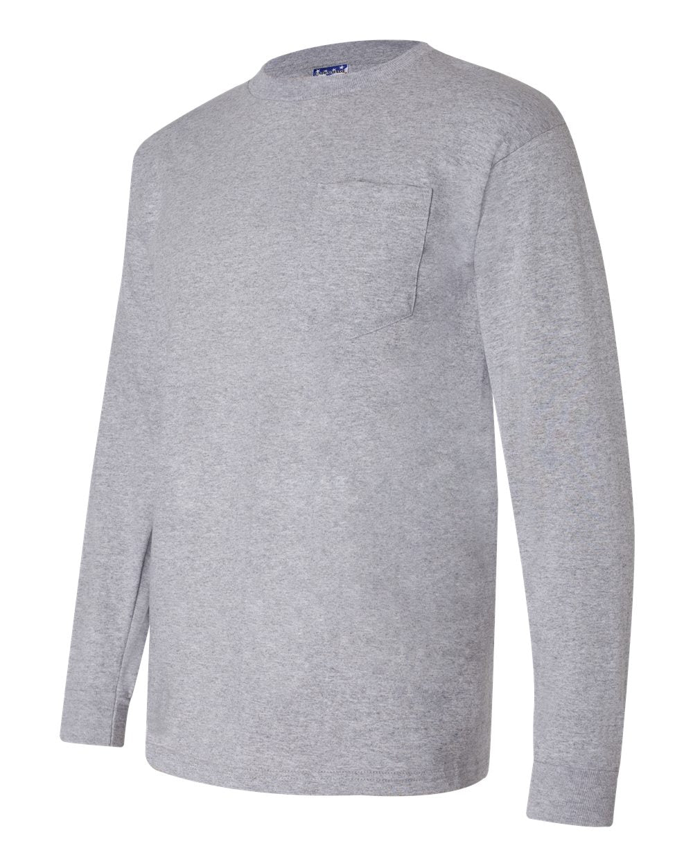 Dark Ash Union-Made Long Sleeve Pocket T-Shirt - 3055