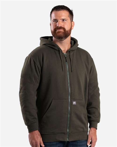 Dark Brown Heritage Thermal Lined Hooded Sweatshirt - SZ101