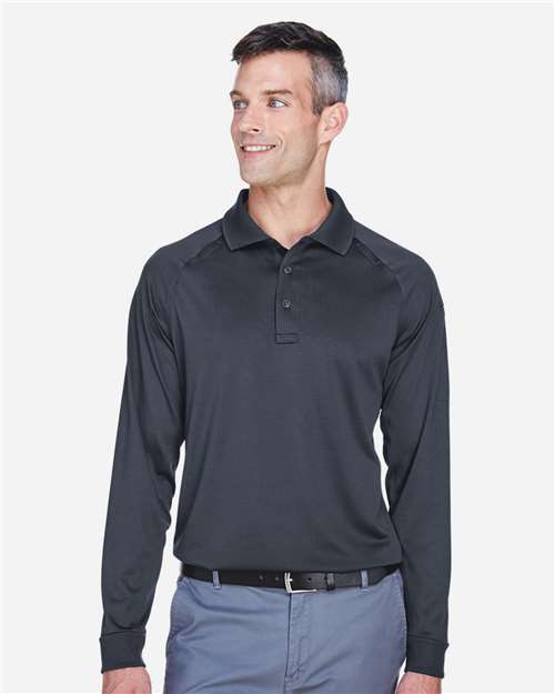 Dark Charcoal Men&#39;s Advantage Long Sleeve Tactical Polo - M211L