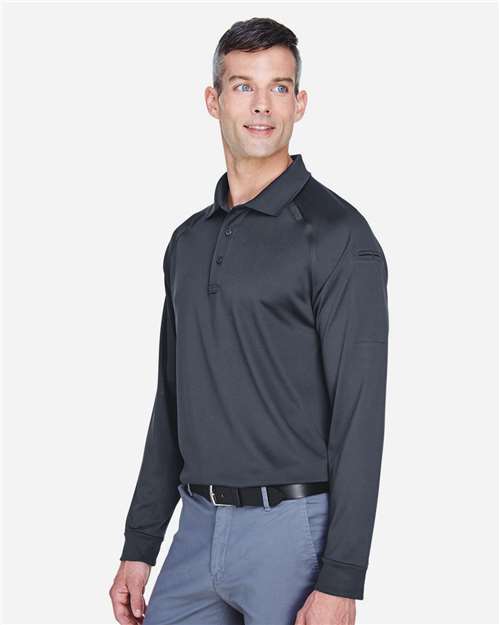 Dark Charcoal Men&#39;s Advantage Long Sleeve Tactical Polo - M211L