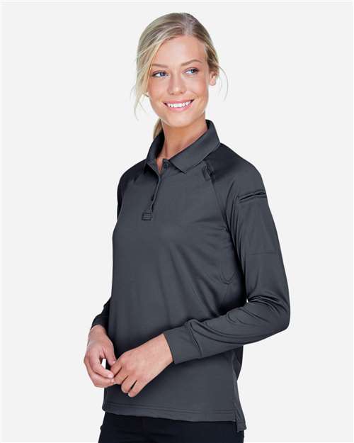 Dark Charcoal Women&#39;s Advantage Long Sleeve Tactical Polo - M211LW
