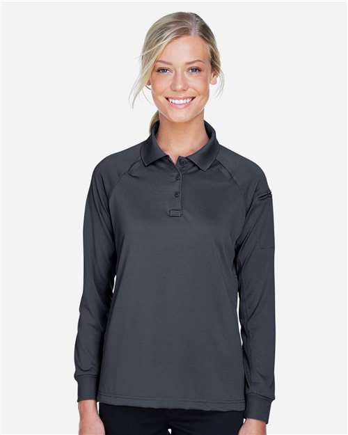 Dark Charcoal Women&#39;s Advantage Long Sleeve Tactical Polo - M211LW