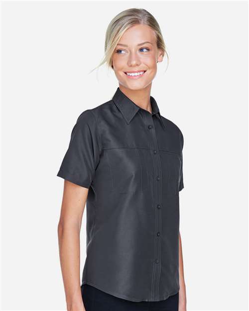 Dark Charcoal Women&#39;s Key West Short Sleeve Performance Staff Shirt - M580W