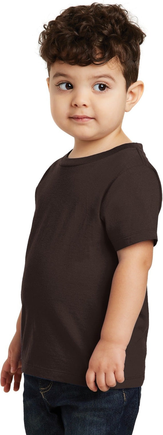 Dark Choc Brn Port & Co Toddler Fan Favorite Tee. PC450TD