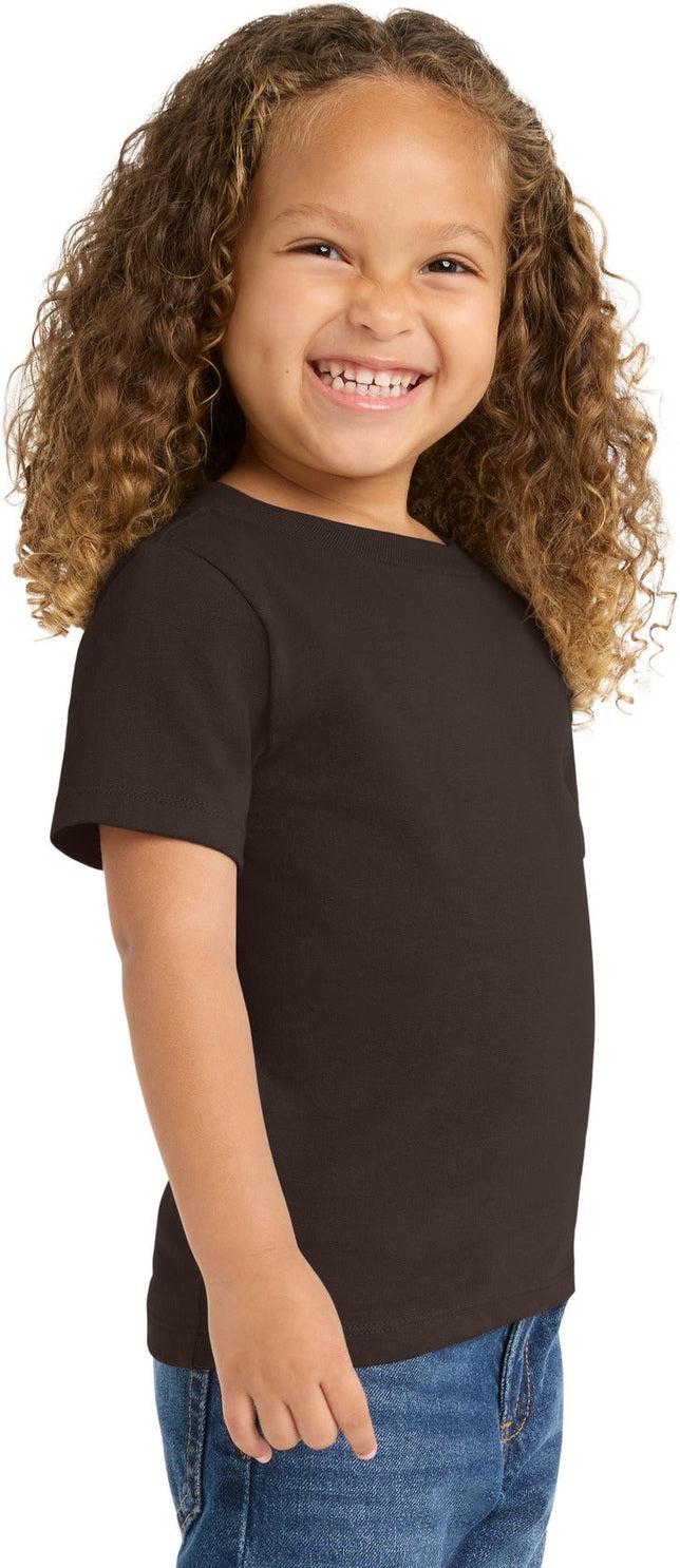 Dark Choc Brn Port & Co Toddler Fan Favorite Tee. PC450TD