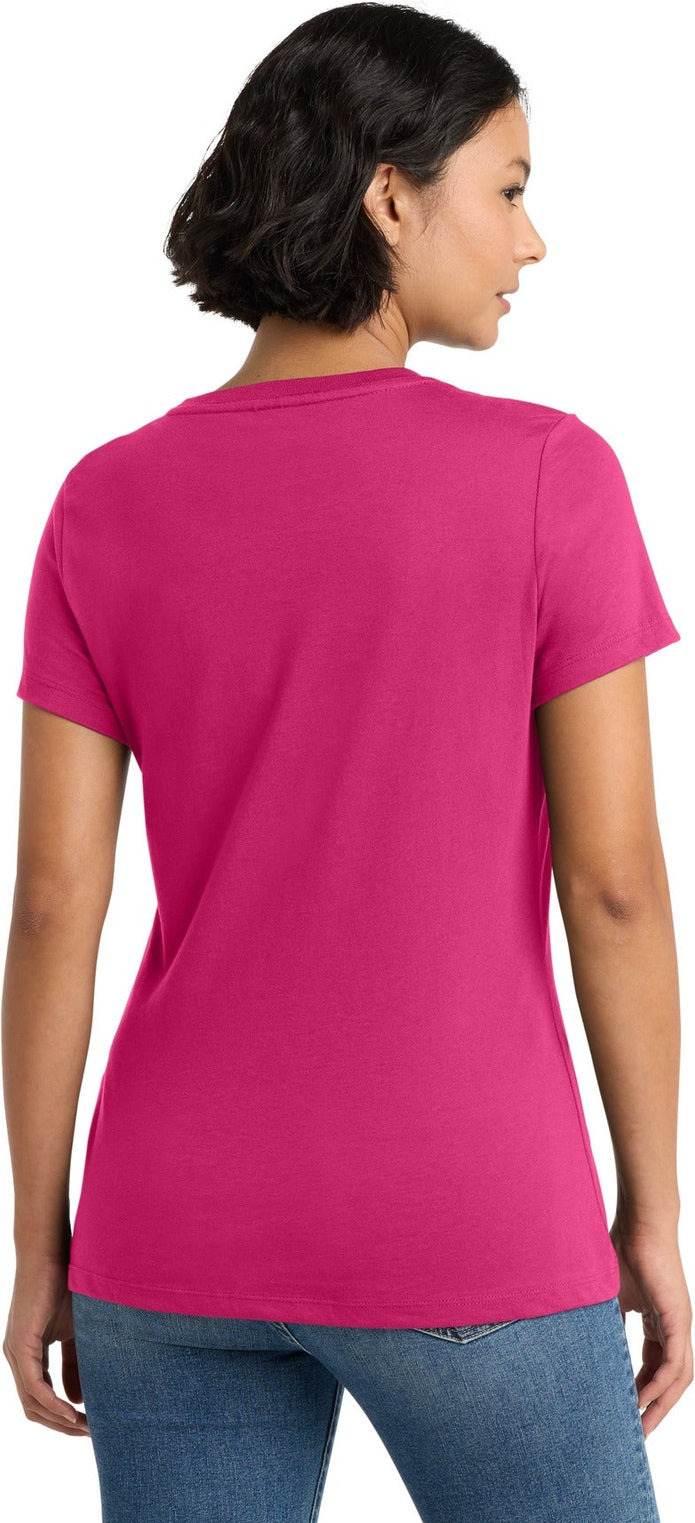Dark Fuchsia District Women's Perfect Weight Tee. DM104L