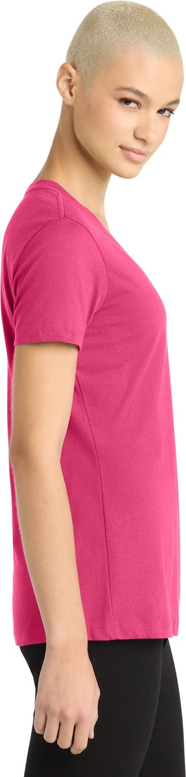 Dark Fuchsia District - Women's Perfect Weight V-Neck Tee. DM1170L