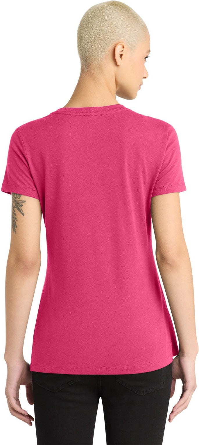 Dark Fuchsia District - Women's Perfect Weight V-Neck Tee. DM1170L