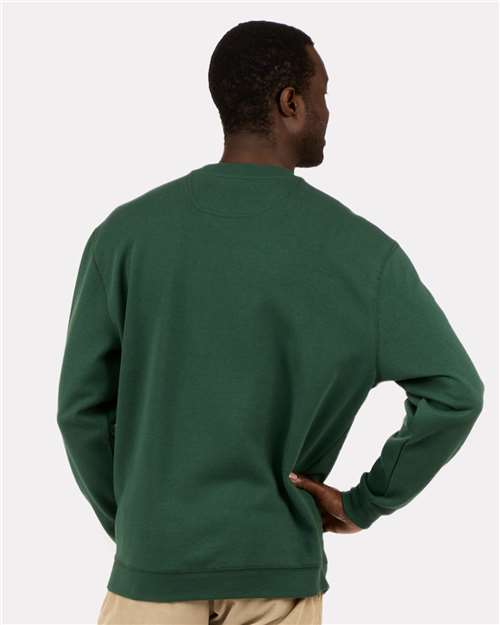Dark Green Fleece Crew Pullover - BM5101