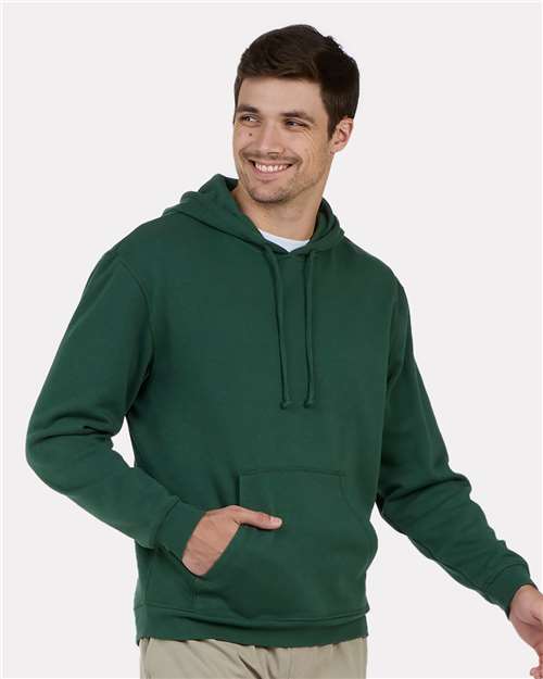 Dark Green Fleece Hooded Pullover - BM5302