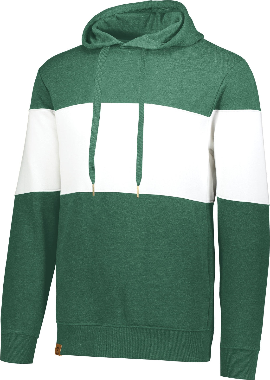 DARK GREEN HEATHER/WHITE ALL-AMERICAN HOODIE