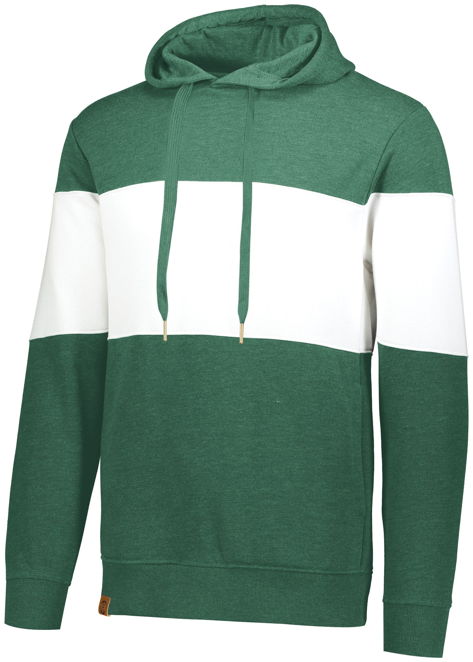 DARK GREEN HEATHER/WHITE ALL-AMERICAN HOODIE