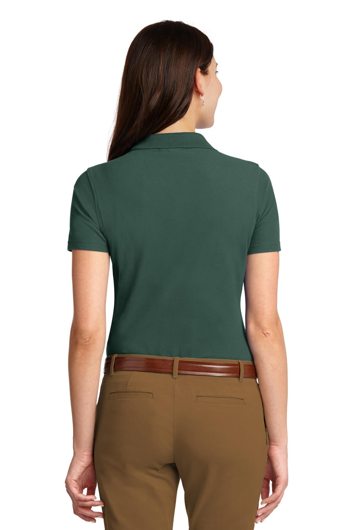 Dark Green Port Authority Women's Stain-Resistant Polo. L510